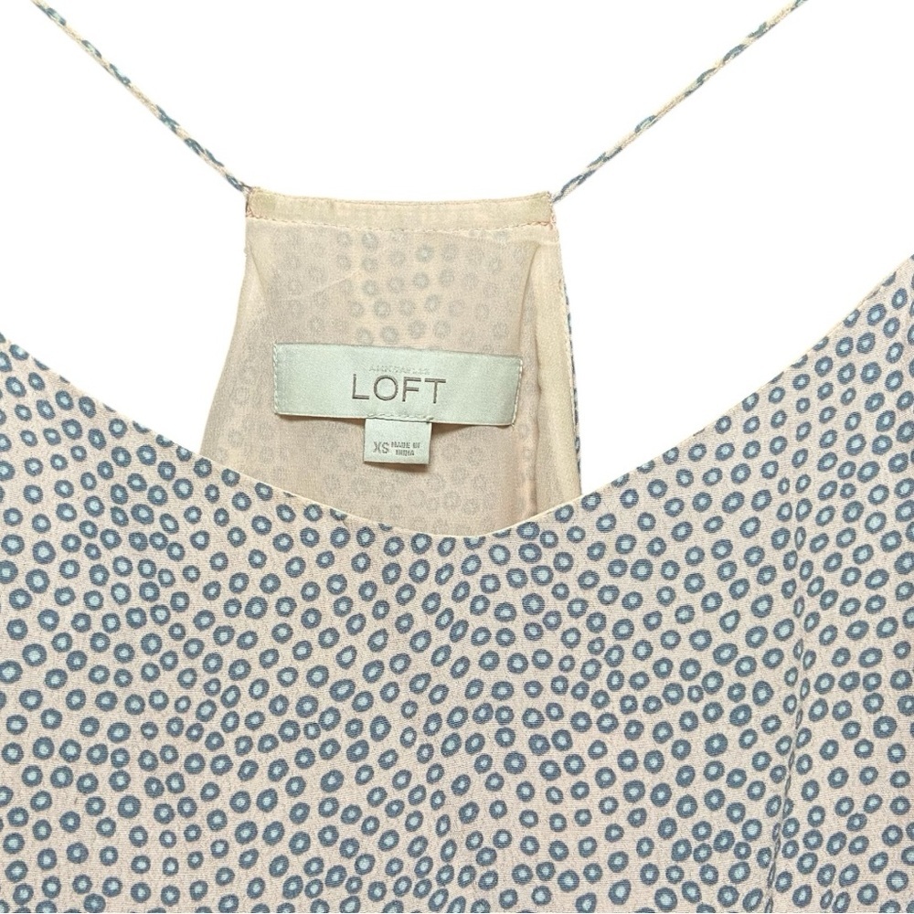 Polka Dot Print spaghetti strap top pink grey blue - Picture 3 of 3